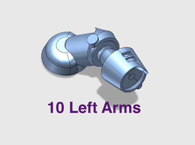 10x Tartaros - Adjustable Left Terminator Arms in Tan Fine Detail Plastic