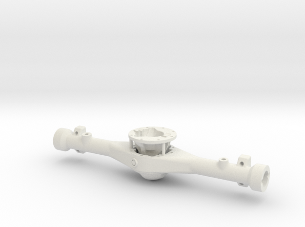 Hilux Rear Axle - narrow - Bruiser spring track in White Natural Versatile Plastic