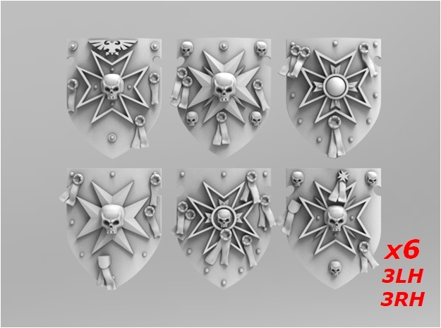 Templars Vanguard Storm Shields Set 1 in Tan Fine Detail Plastic