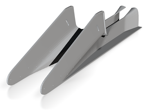 1/8 Jordan J191 front wing endplates in Tan Fine Detail Plastic