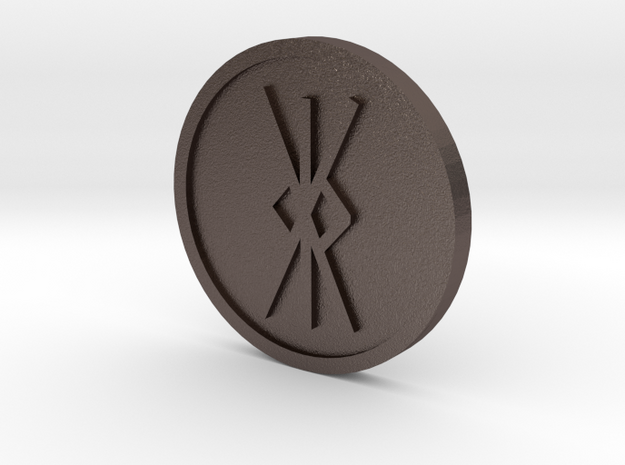 Kalk [kk] Coin (Anglo Saxon) in Polished Bronzed-Silver Steel