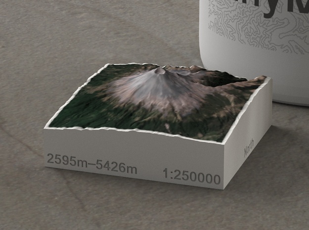 Popocatépetl, Mexico, 1:250000, Explorer in Natural Full Color Sandstone