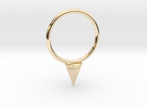 Single Spike Seam Ring in 14K Yellow Gold