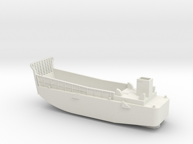 LCM3 Landing craft 1:144 scale for Big Gun Warship in White Natural Versatile Plastic
