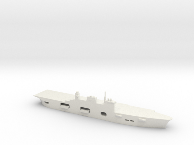 1/1800 Scale HMS Ocean Class in White Natural Versatile Plastic
