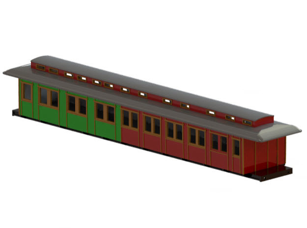 BCo1 model 01 - Swedish passenger wagon in Tan Fine Detail Plastic