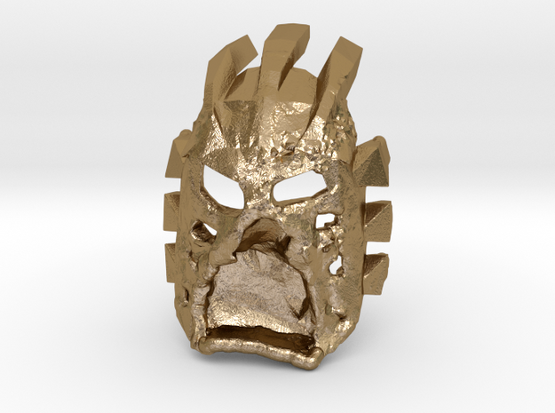 Bionicle Memes Melt Steel Beams Official Mask  in Polished Gold Steel