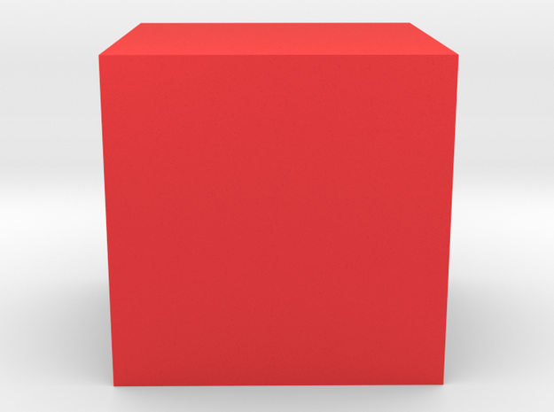 Cube in Red Processed Versatile Plastic