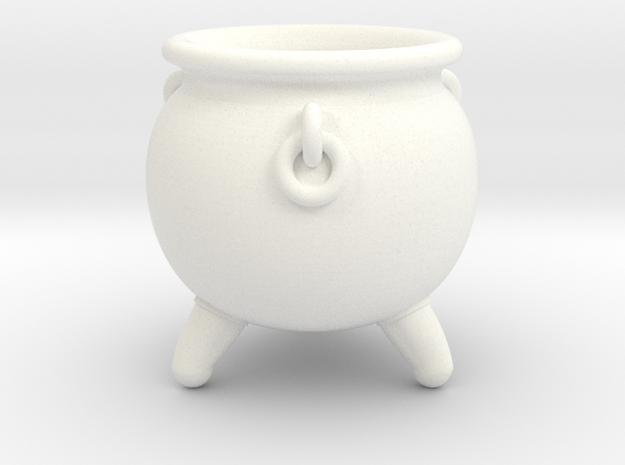 Cauldron miniature in White Processed Versatile Plastic