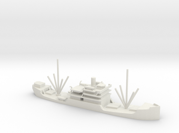 1/600 Scale 3500 DW ton Cargo Steamer Apalachee in White Natural Versatile Plastic