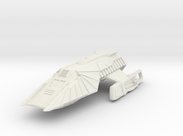 Klingon Shuttlecraft Refit in White Natural Versatile Plastic