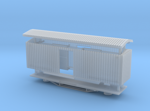 36ft Box car Zscale in Smooth Fine Detail Plastic