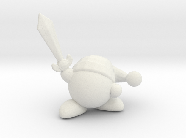 Kirby with Sword 1/60 miniature for games and rpg in White Natural Versatile Plastic