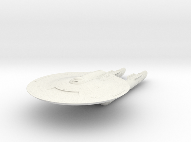 Federation Iowa class II Scout Destroyer 4.1" in White Natural Versatile Plastic