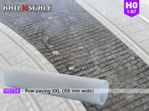 Stone paving roller XXL (H0 1:87) in Tan Fine Detail Plastic