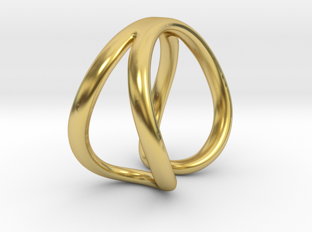 Infinity open ring in Polished Brass