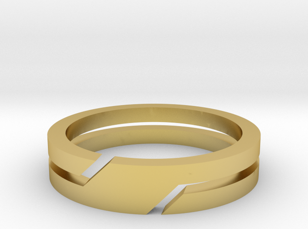 Z double ring in Polished Brass