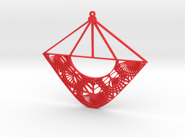 Fawn Qiu Voronoi Pattern (001e) in Red Processed Versatile Plastic