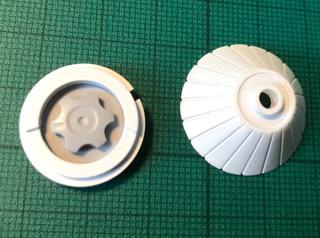 Moebius EVA Pod - Camera Cone and Hand Wheel in Tan Fine Detail Plastic