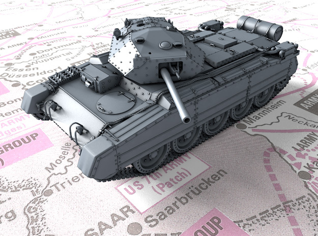 1/120 (TT) British Crusader Mk III Medium Tank in Tan Fine Detail Plastic