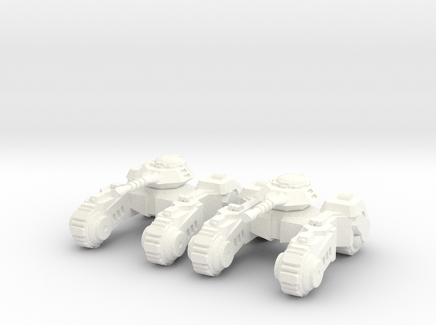 6mm - Spine Tank in White Processed Versatile Plastic
