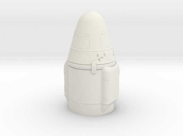 Ultra detailed SpaceX Cargo Dragon Capsule 1/72 sc in White Natural Versatile Plastic