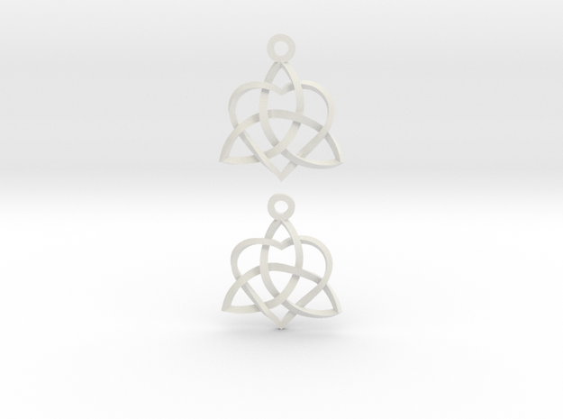 Infinity Love Earrings-Twisted in White Natural Versatile Plastic