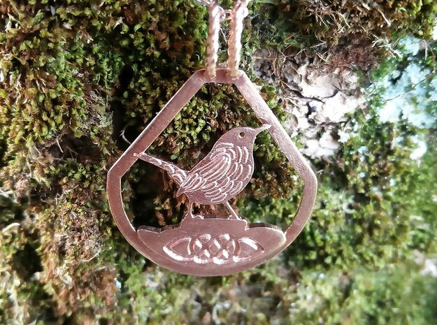 Celtic Zodiac Wren in Natural Bronze