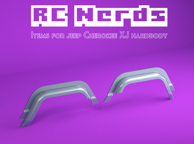 RCN220 Rear wheel arches for Team Raffe Jeep XJ in White Natural Versatile Plastic