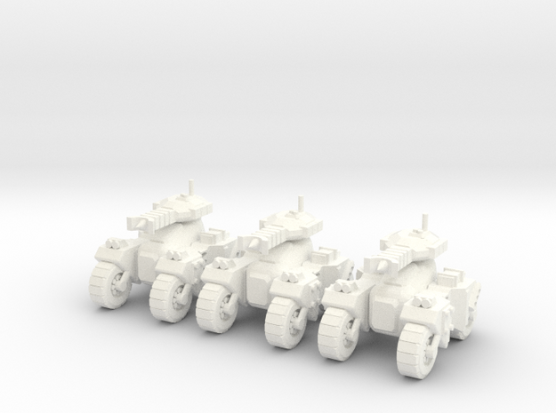 6mm - Microwave Assault Tank in White Processed Versatile Plastic