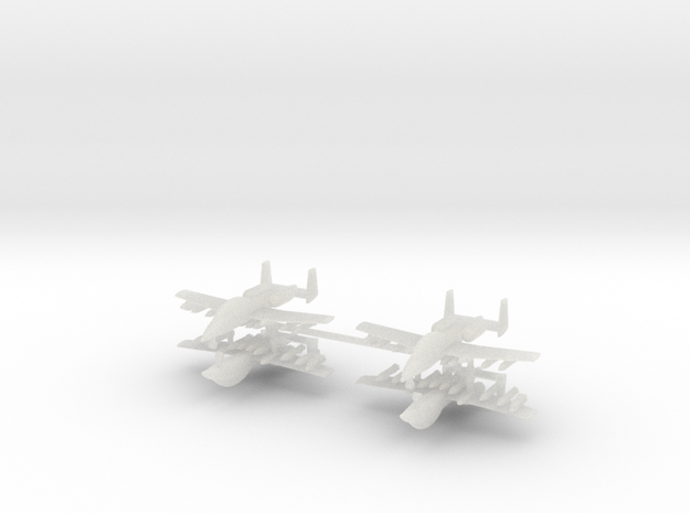1/600 Two-Seater A-10 Thunderbolt II (Armed) (x4) in Tan Fine Detail Plastic