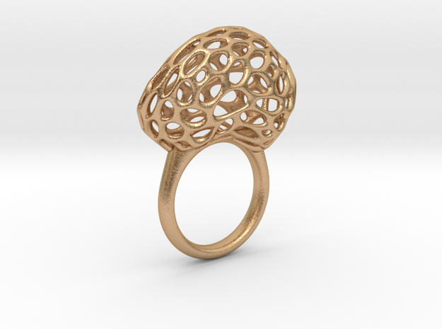 RING PEBBLE TIS V24 smooth in Natural Bronze