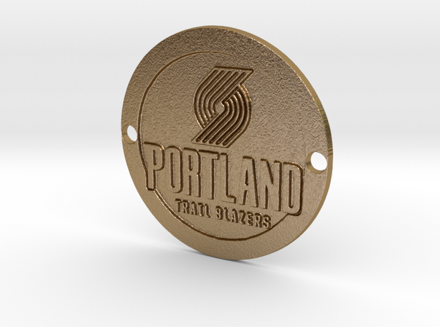 Portland Trail Blazers Custom Sideplate 1 in Polished Gold Steel