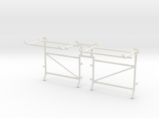 8' Fence Frame Double Gate - L/Latch in White Natural Versatile Plastic: 1:87 - HO