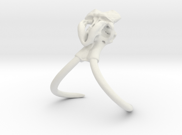 Mammoth Skull - 3 inches in White Natural Versatile Plastic