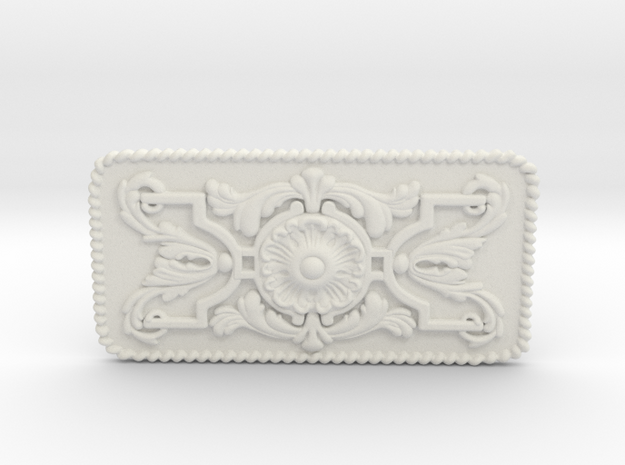 Jim West Buckle 2mm 4x2 in White Natural Versatile Plastic