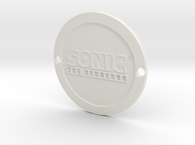 Sonic the Hedgehog Custom Sideplate 1 in White Natural Versatile Plastic