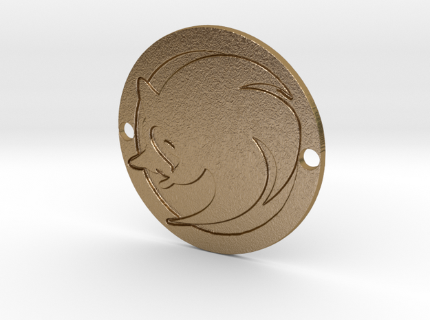 Sonic the Hedgehog Custom Sideplate 2 in Polished Gold Steel