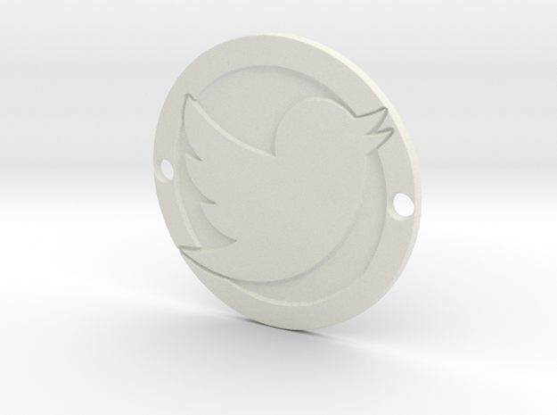 Twitter Custom Sideplate in White Natural Versatile Plastic