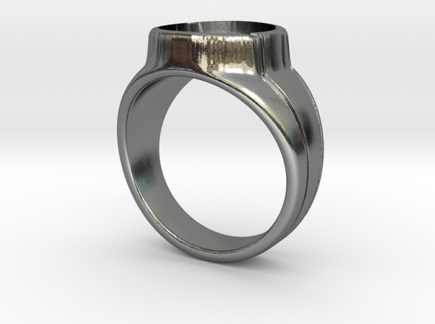 zegelring in Polished Silver