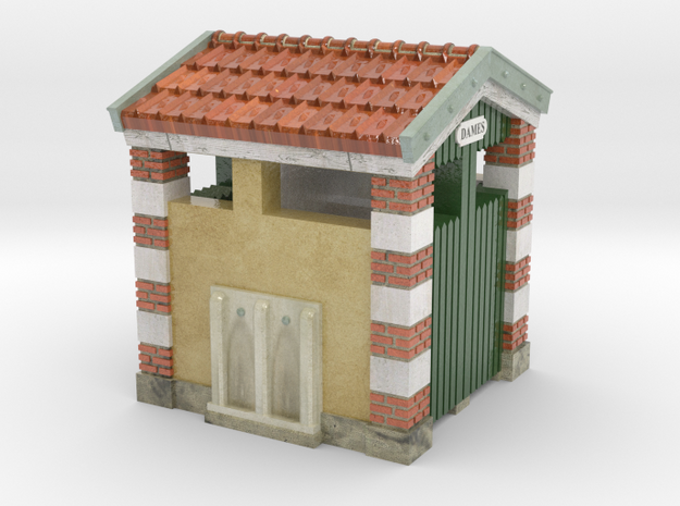 C-NgPLM2-03 - train station WC in Glossy Full Color Sandstone