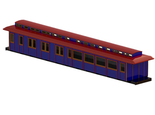ABo3 model 00 - Swedish passenger wagon in Tan Fine Detail Plastic
