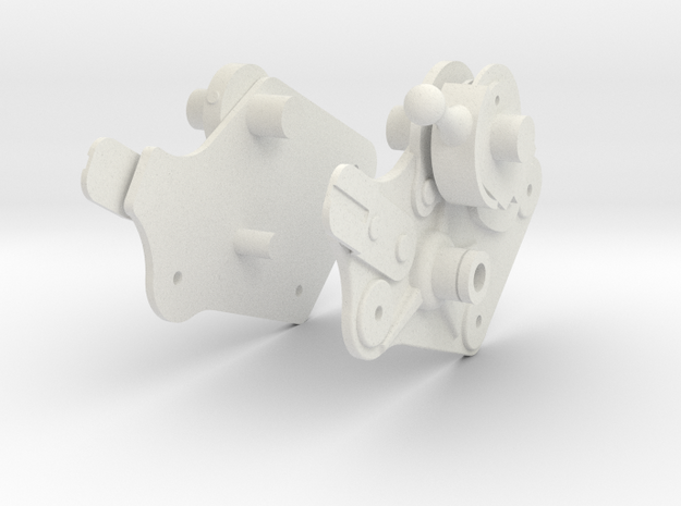 Apollo LM Control Arm Connectors 1:2 in White Natural Versatile Plastic