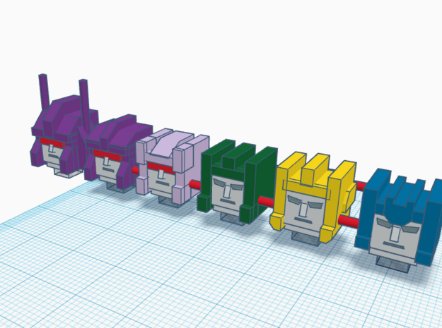 Heads for Terrorcon Kreons (Set 2 of 2) in Smooth Fine Detail Plastic