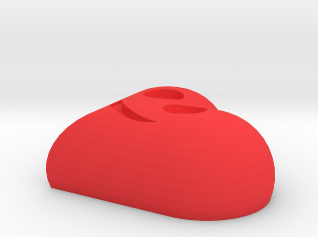 Smiley Heart Emoji in Red Processed Versatile Plastic