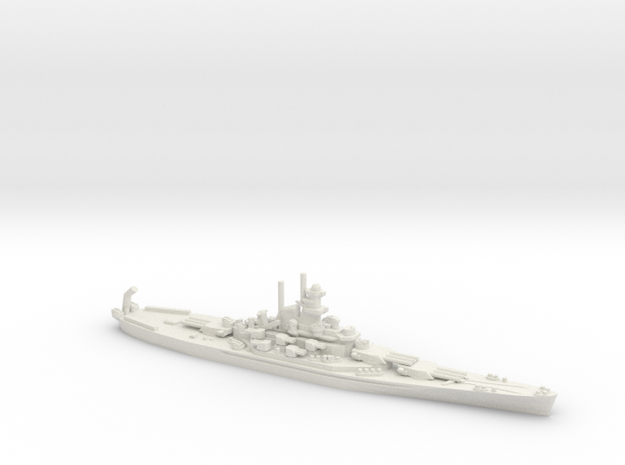 USS Indiana (BB-58) in White Natural Versatile Plastic