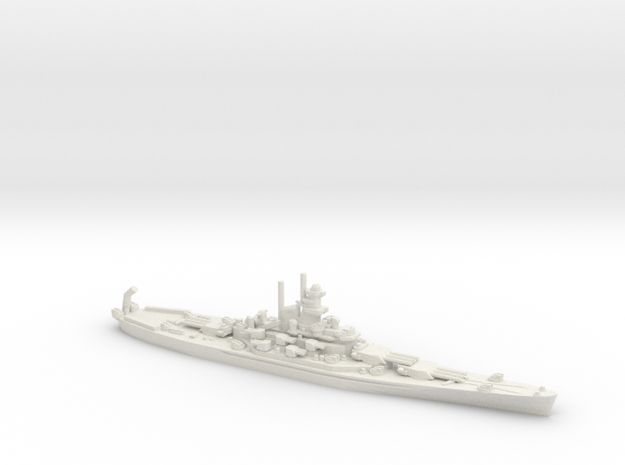 USS Massachusetts (BB-59) in White Natural Versatile Plastic