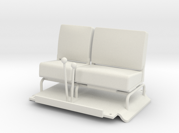 Seats-RHD-1to16 in White Natural Versatile Plastic