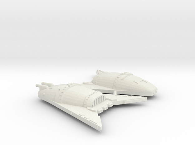 3788 Scale Hydran War Destroyers (2, Mixed) in White Natural Versatile Plastic