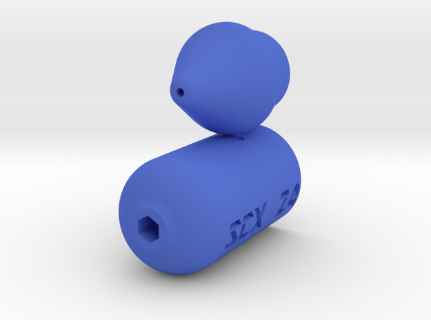 SCX24 Deadbolt Hex key Holder and 4mm nut driver in Blue Processed Versatile Plastic